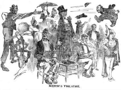 An artist's view from the period of the Keaton act 