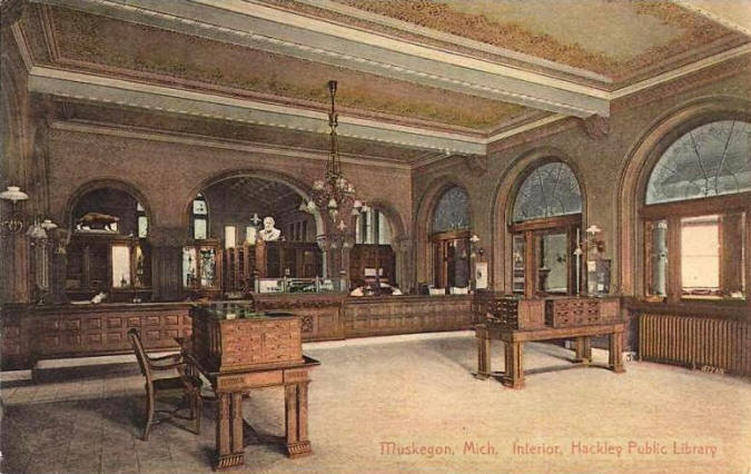 Interior of Hackley Library - Muskegon