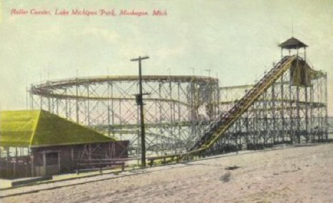 Roller Coaster Muskegon Lake Michigan Park