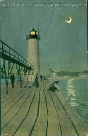 Lighthouse at Life Saving Station