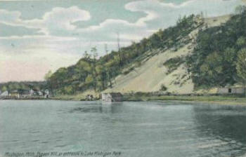 Pigeon Hill at the entrance to Lake Michigan Park